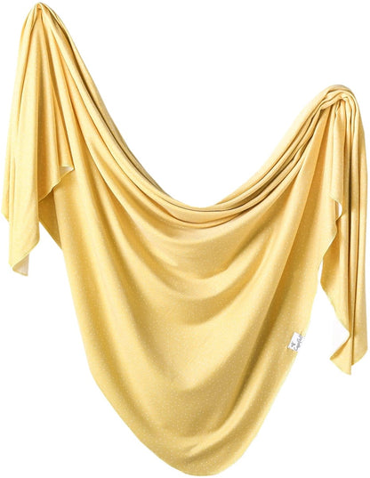 Copper Pearl Knit Swaddle Blanket - Marigold - X002BFKPAN