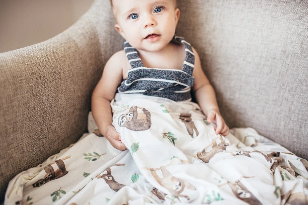 Copper Pearl Knit Swaddle Blanket - Noah - X001TDR13H