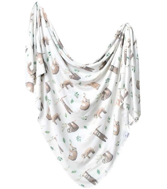 Copper Pearl Knit Swaddle Blanket - Noah - X001TDR13H