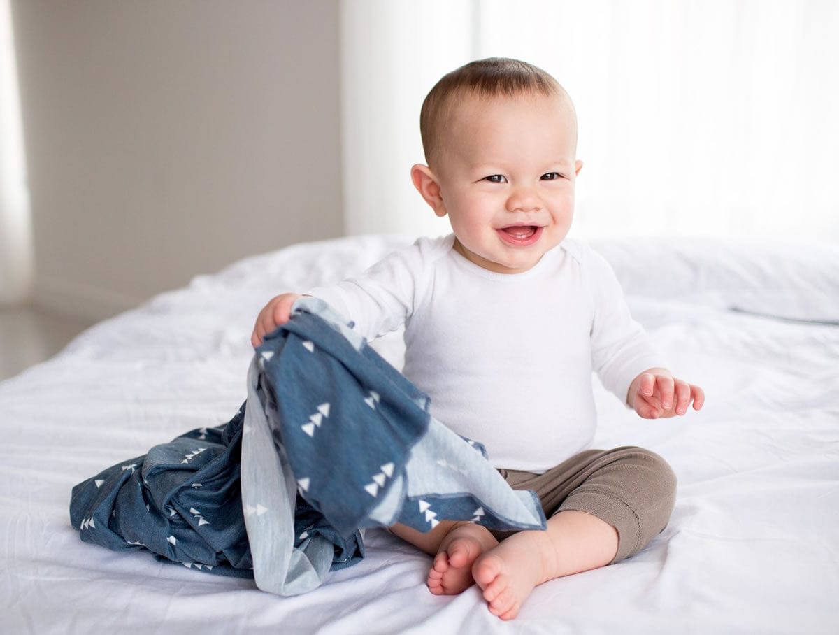 Copper Pearl Knit Swaddle Blanket - North - X001CGGDM1