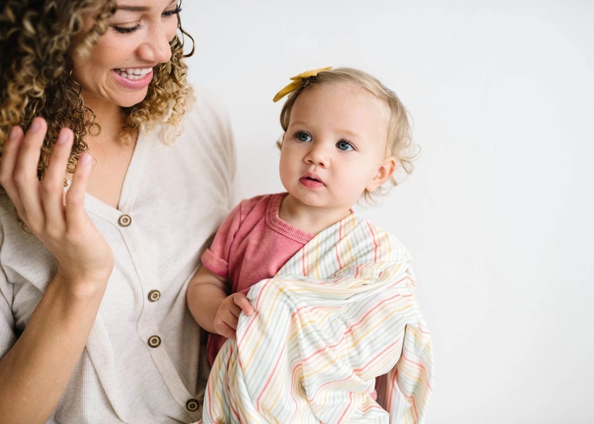 Copper Pearl Knit Swaddle Blanket - Rainee - X002BFKQMP
