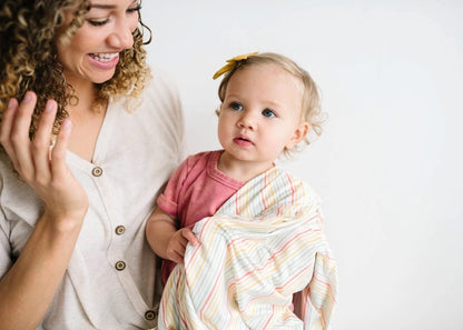 Copper Pearl Knit Swaddle Blanket - Rainee - X002BFKQMP
