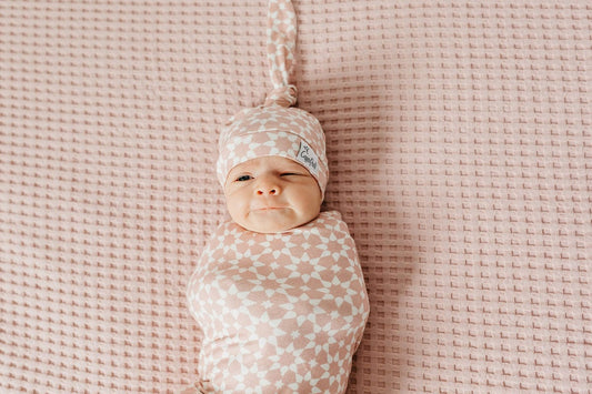 Copper Pearl Knit Swaddle Blanket - Star - X002QRIDTB