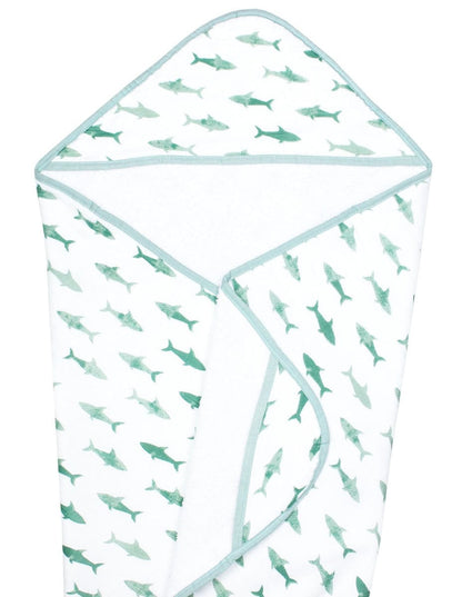 Copper Pearl Muslin Hooded Towel - Pacific - X0019IEMLV