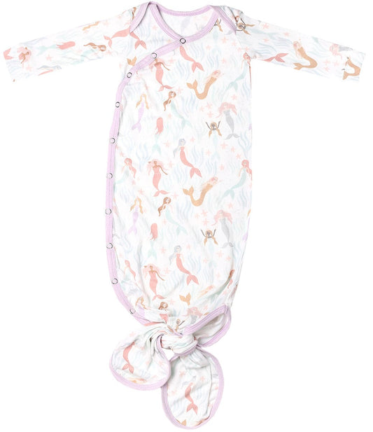 Copper Pearl Newborn Knotted Gown - Coral - X002WW4W0J