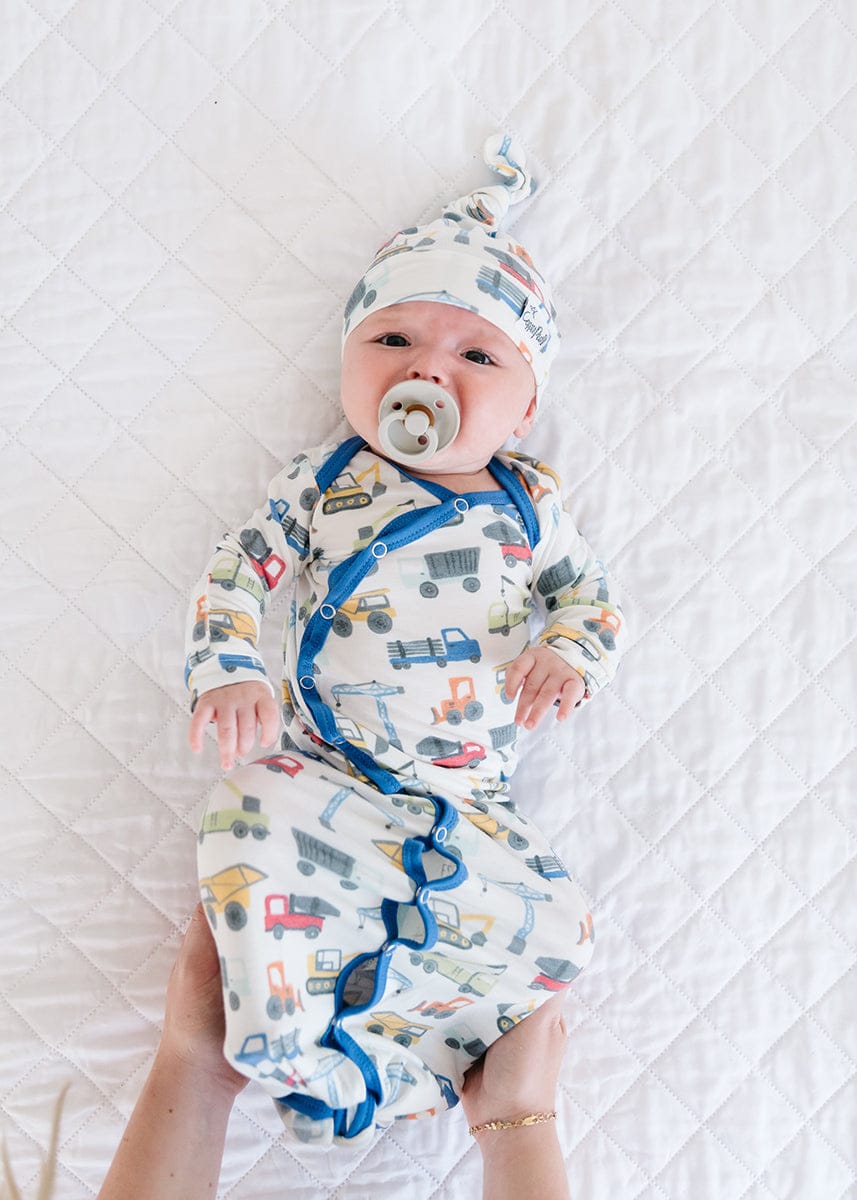 Copper Pearl Newborn Knotted Gown - Diesel - X002BEK1NF