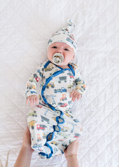 Copper Pearl Newborn Knotted Gown - Diesel - X002BEK1NF
