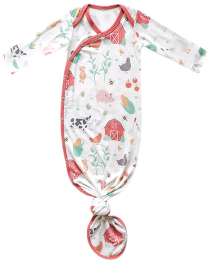 Copper Pearl Newborn Knotted Gown - Farmstead - X003ZZKCOH