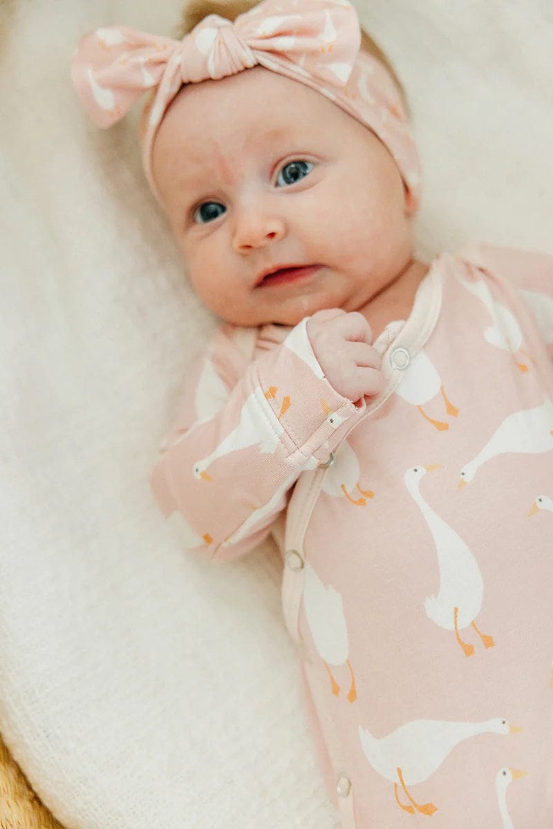 Copper Pearl Newborn Knotted Gown - Goosie - X003ZZKJNL