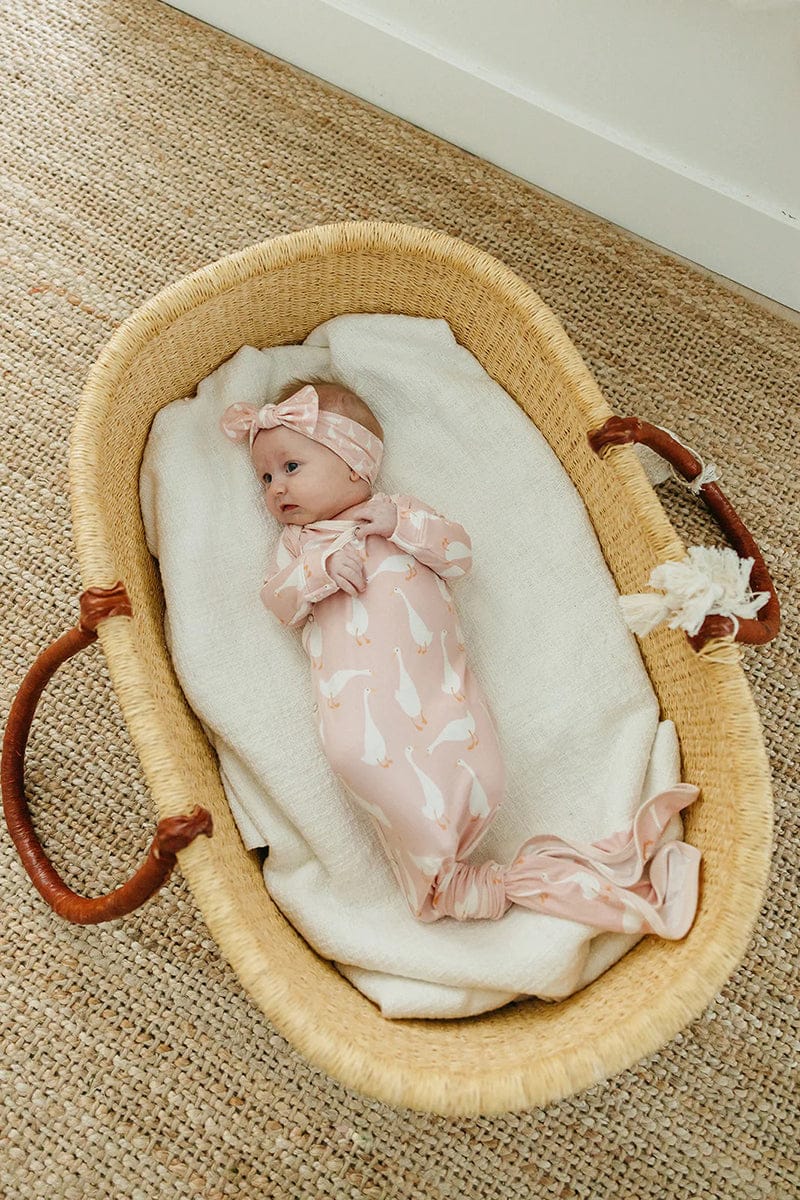 Copper Pearl Newborn Knotted Gown - Goosie - X003ZZKJNL