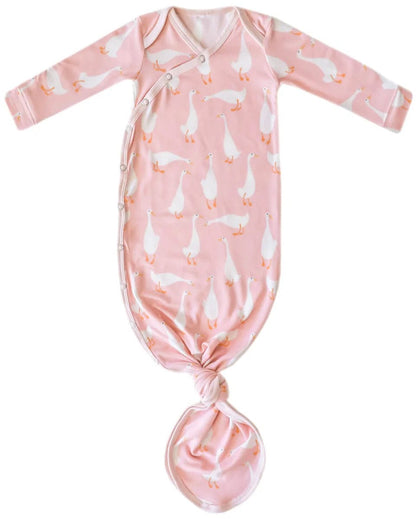 Copper Pearl Newborn Knotted Gown - Goosie - X003ZZKJNL