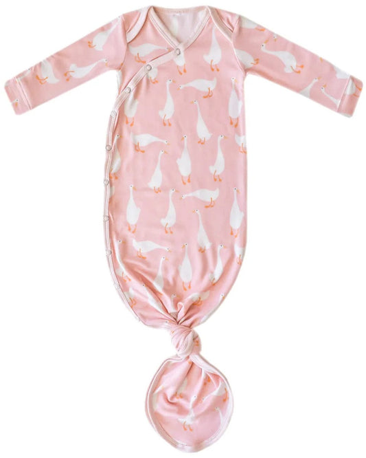 Copper Pearl Newborn Knotted Gown - Goosie - X003ZZKJNL