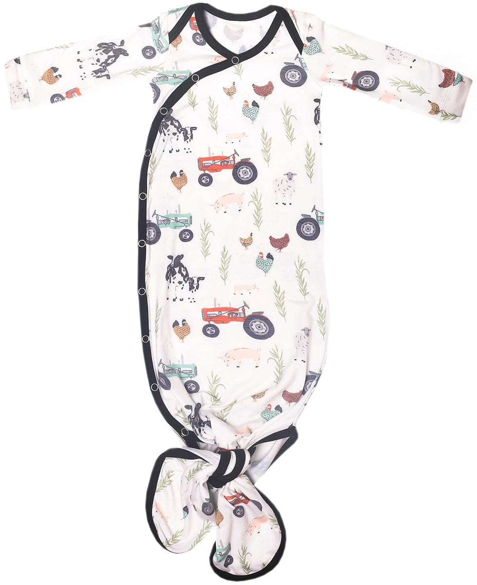Copper Pearl Newborn Knotted Gown - Jo - X002KUPL5N
