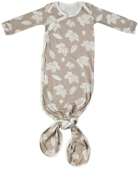 Copper Pearl Newborn Knotted Gown - Oak - X002UOSFOX