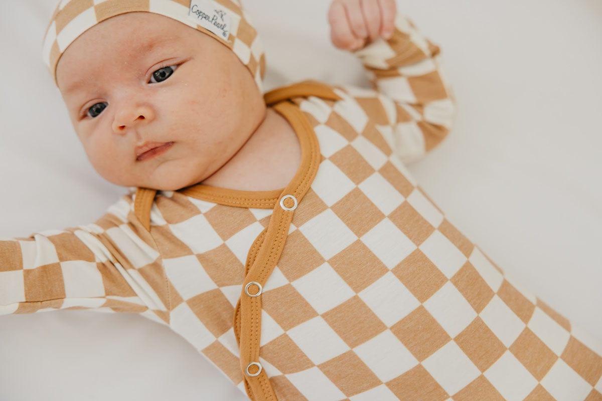 Copper Pearl Newborn Knotted Gown - Rad - X003FVSBA3