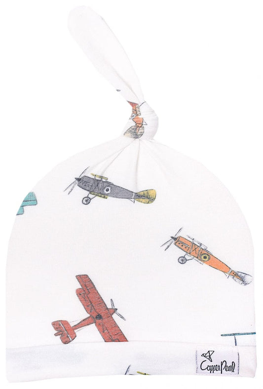 Copper Pearl Newborn Top Knot Hat - Ace