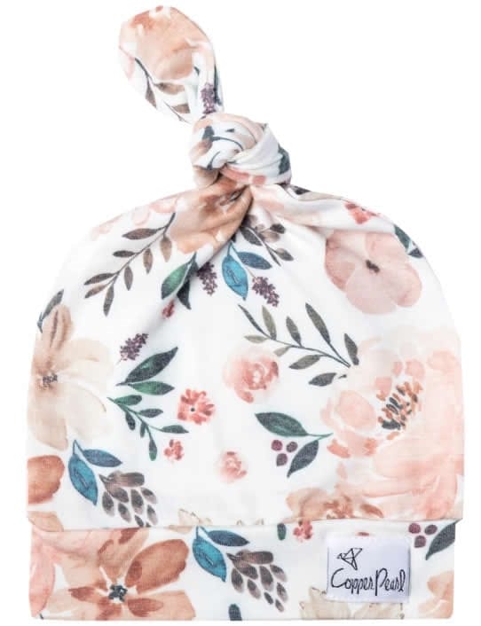 Copper Pearl Newborn Top Knot Hat - Autumn - X00236BI0L