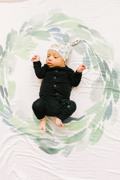 Copper Pearl Newborn Top Knot Hat - Bear - X0023BHIUP