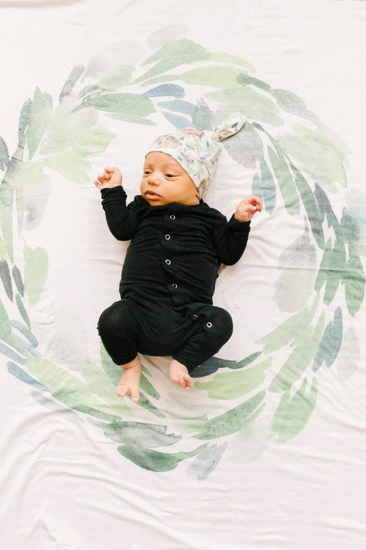 Copper Pearl Newborn Top Knot Hat - Bear - X0023BHIUP