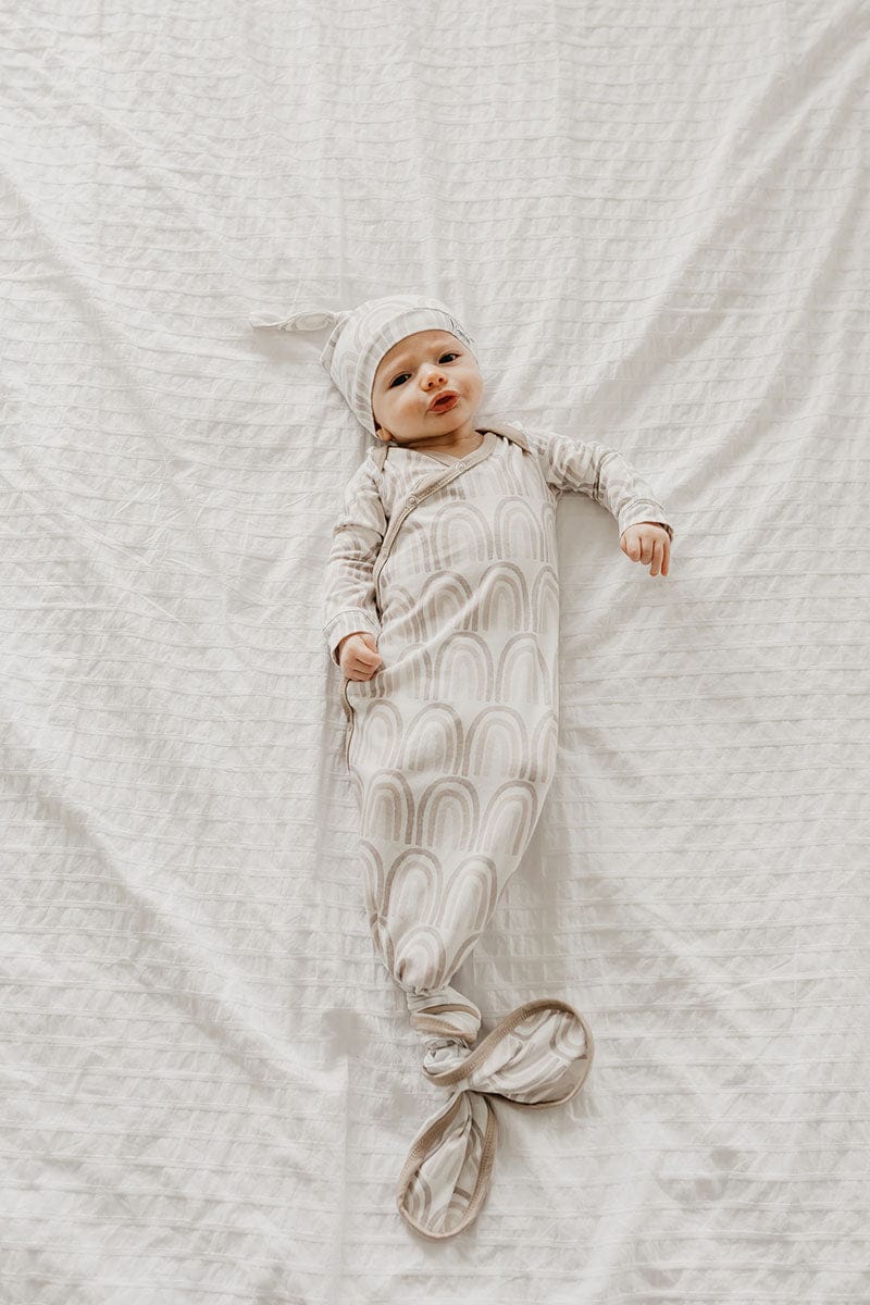 Copper Pearl Newborn Top Knot Hat - Bliss - X002VC9UPR