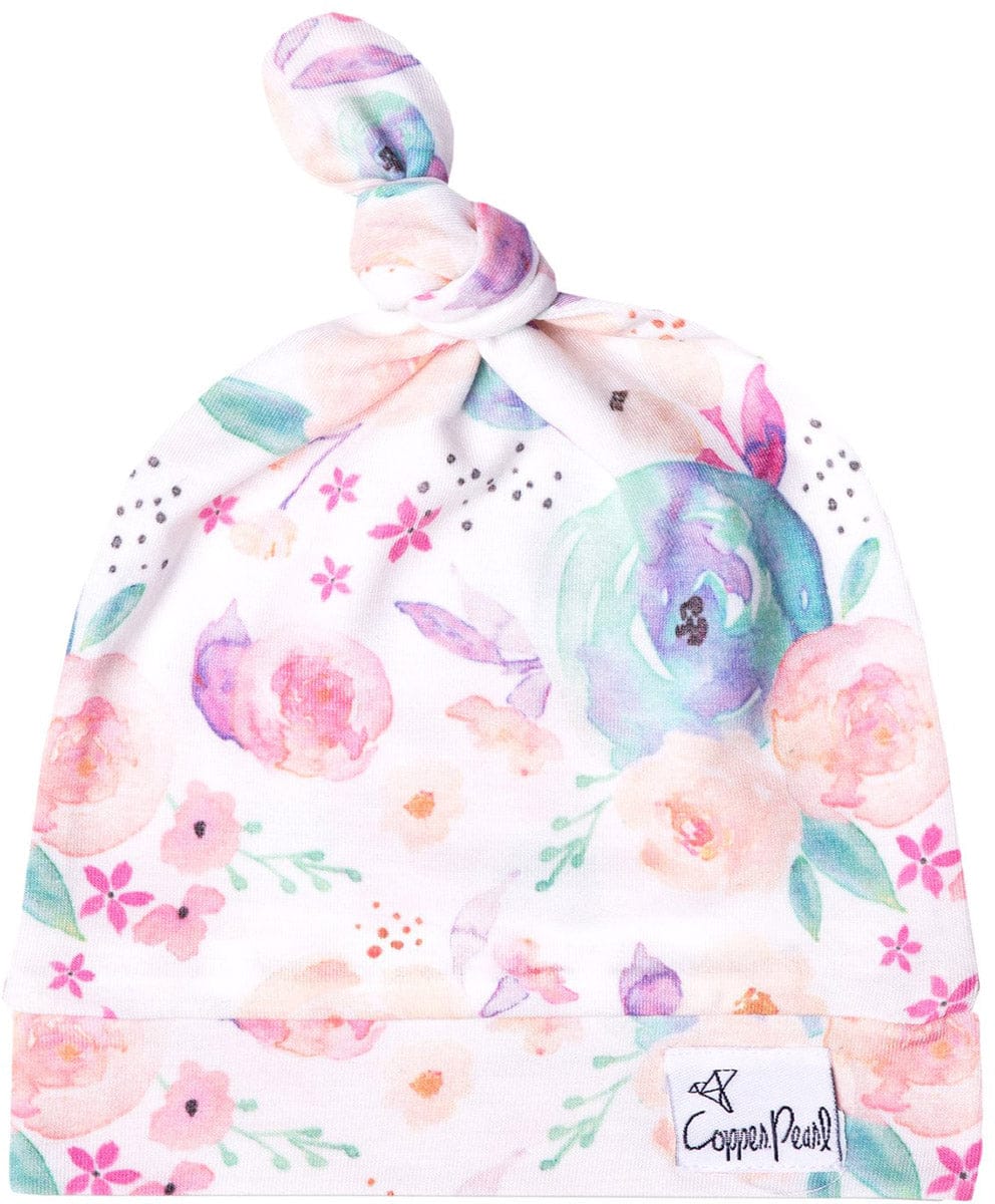 Copper Pearl Newborn Top Knot Hat - Bloom - X001GXR4TL