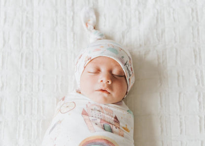 Copper Pearl Newborn Top Knot Hat - Enchanted - X0022XCLQF