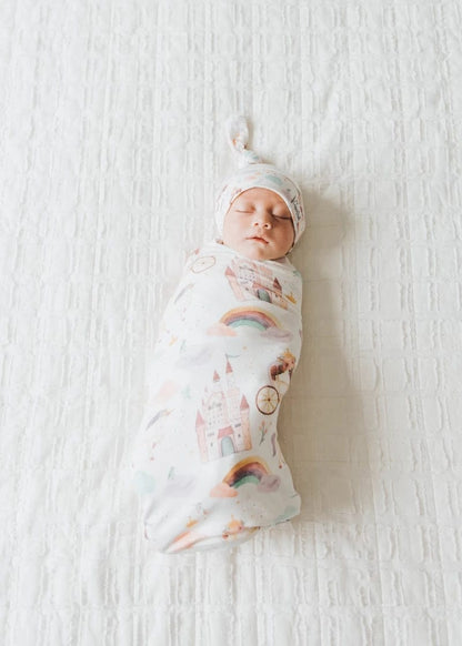 Copper Pearl Newborn Top Knot Hat - Enchanted - X0022XCLQF