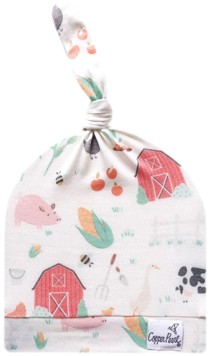 Copper Pearl Newborn Top Knot Hat - Farmstead - X003ZZTMVB