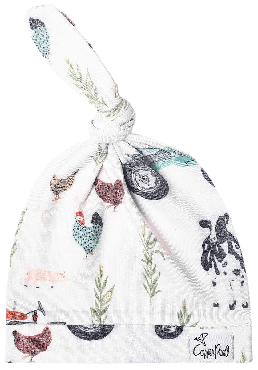 Copper Pearl Newborn Top Knot Hat - Jo - X002KUT1WH