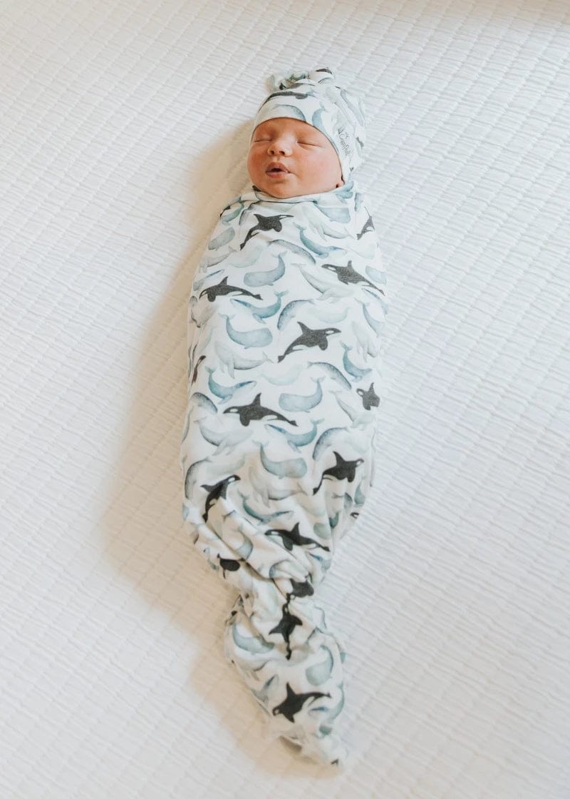 Copper Pearl Newborn Top Knot Hat - Kai - X0022WFKKP