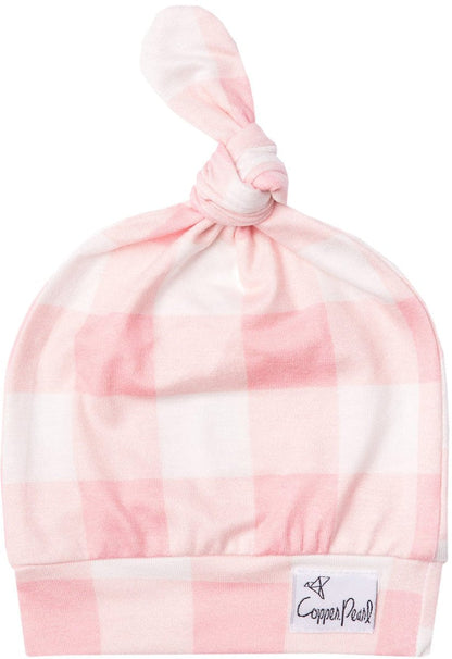 Copper Pearl Newborn Top Knot Hat - London - X001OJXGDF