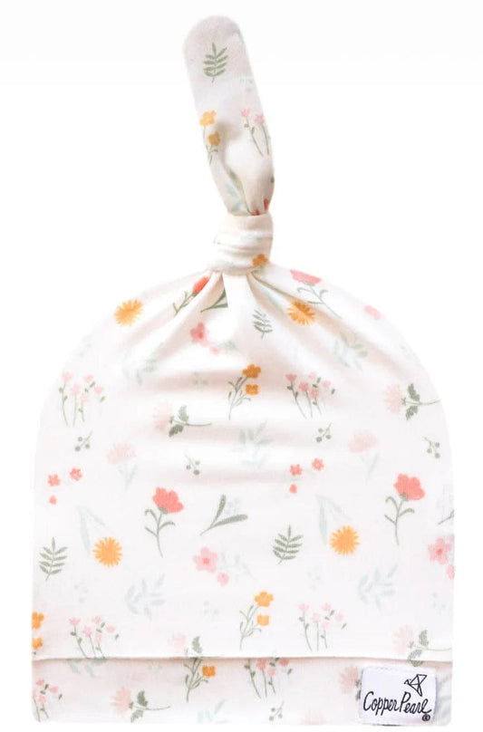 Copper Pearl Newborn Top Knot Hat - Mabel - X003ZZTMT3