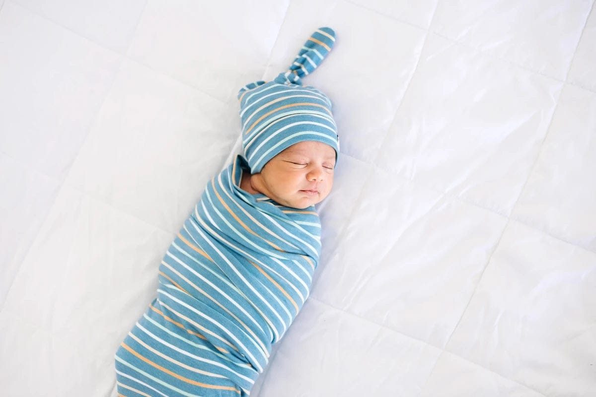 Copper Pearl Newborn Top Knot Hat - Milo - X002BFEZHH
