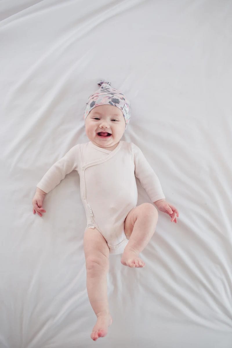 Copper Pearl Newborn Top Knot Hat - Morgan - X001O56VBN