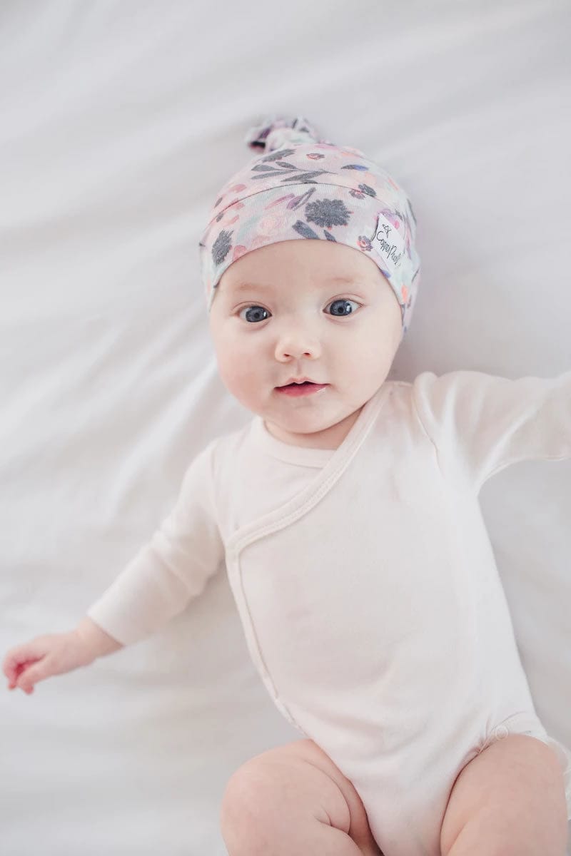 Copper Pearl Newborn Top Knot Hat - Morgan - X001O56VBN