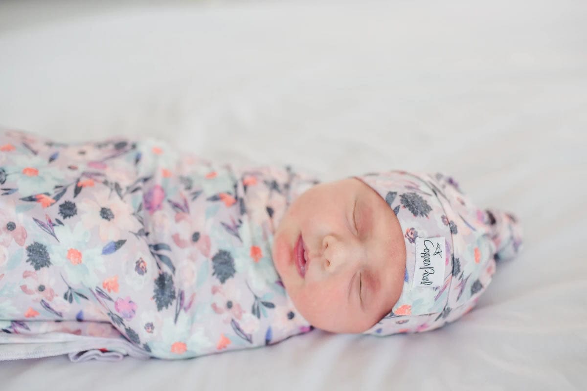 Copper Pearl Newborn Top Knot Hat - Morgan - X001O56VBN