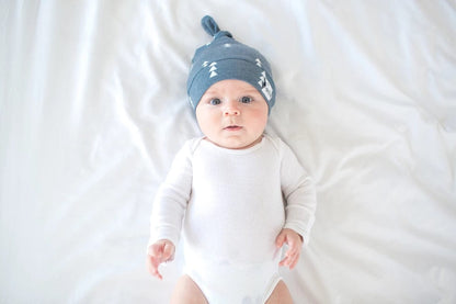 Copper Pearl Newborn Top Knot Hat - North - X001GXR4TB