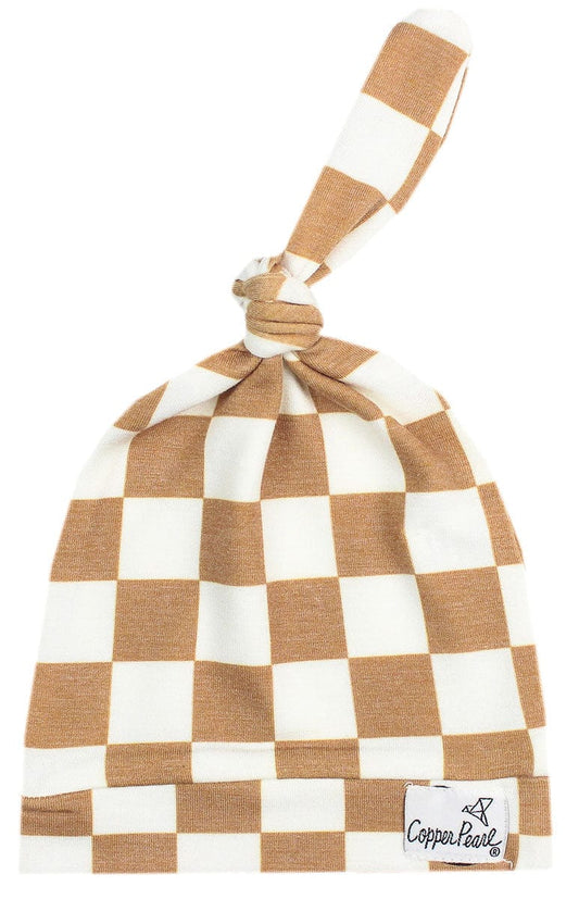 Copper Pearl Newborn Top Knot Hat - Rad