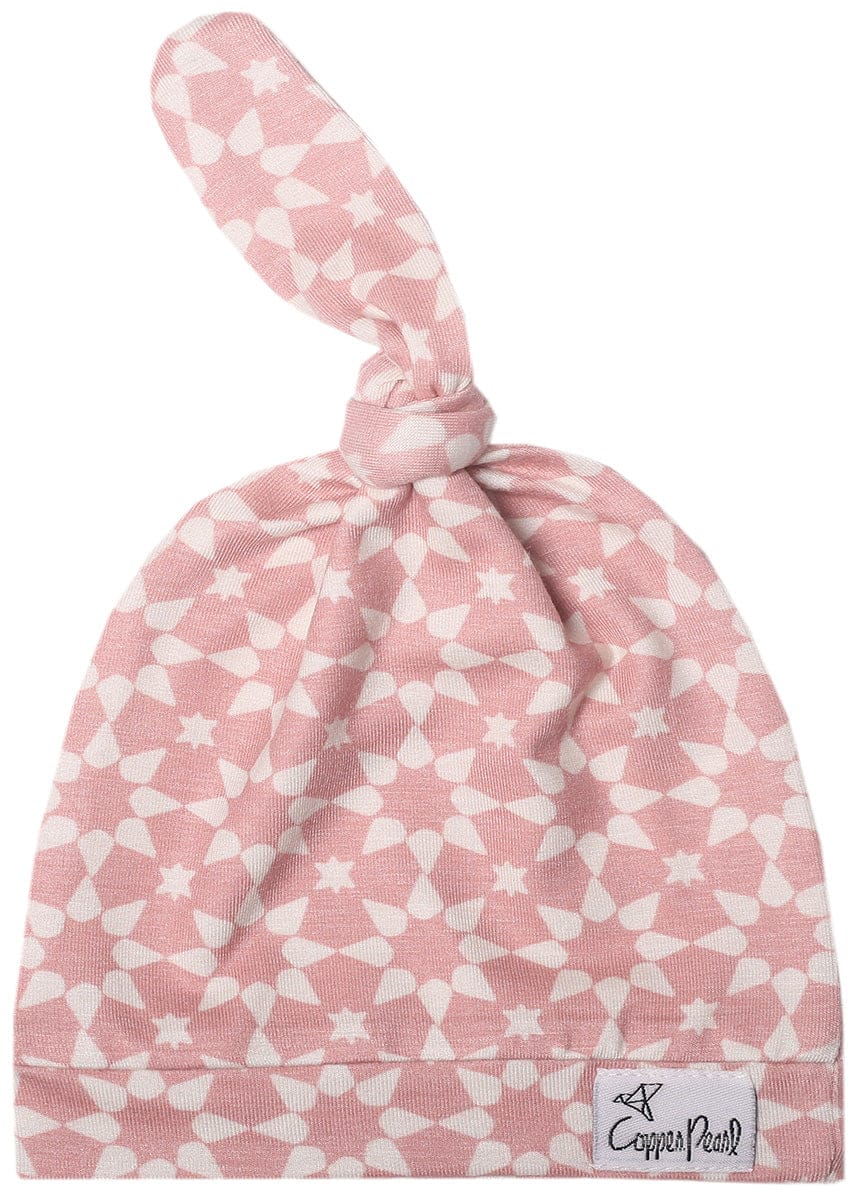 Copper Pearl Newborn Top Knot Hat - Star - X002QRCZ3B