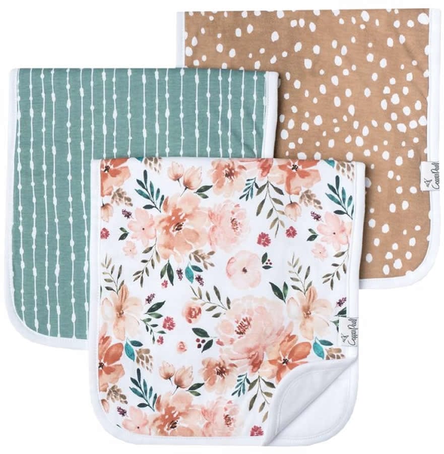 Copper Pearl Premium Burp Cloths, 3 Pack - Autumn - X00236BI0V
