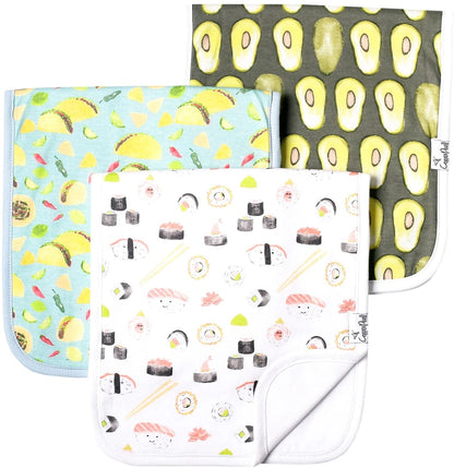 Copper Pearl Premium Burp Cloths, 3 Pack - Baja - X0028Q6WNT