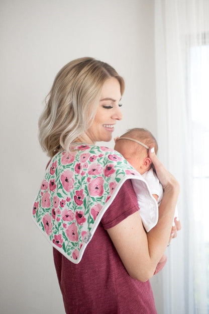 Copper Pearl Premium Burp Cloths, 3 Pack - Bloom - X001DNYP1T
