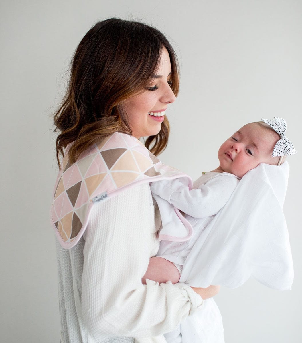 Copper Pearl Premium Burp Cloths, 3 Pack - Blush - X001AKDIG3