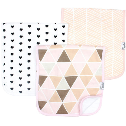 Copper Pearl Premium Burp Cloths, 3 Pack - Blush - X001AKDIG3