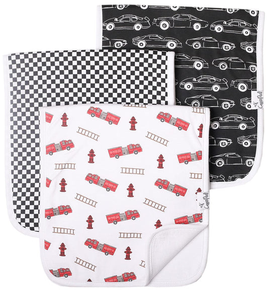 Copper Pearl Premium Burp Cloths, 3 Pack - Chief