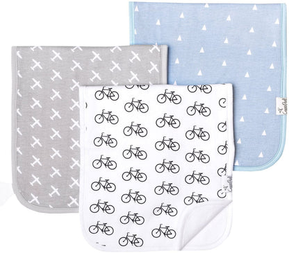 Copper Pearl Premium Burp Cloths, 3 Pack - Cruise - X001IHCSH3