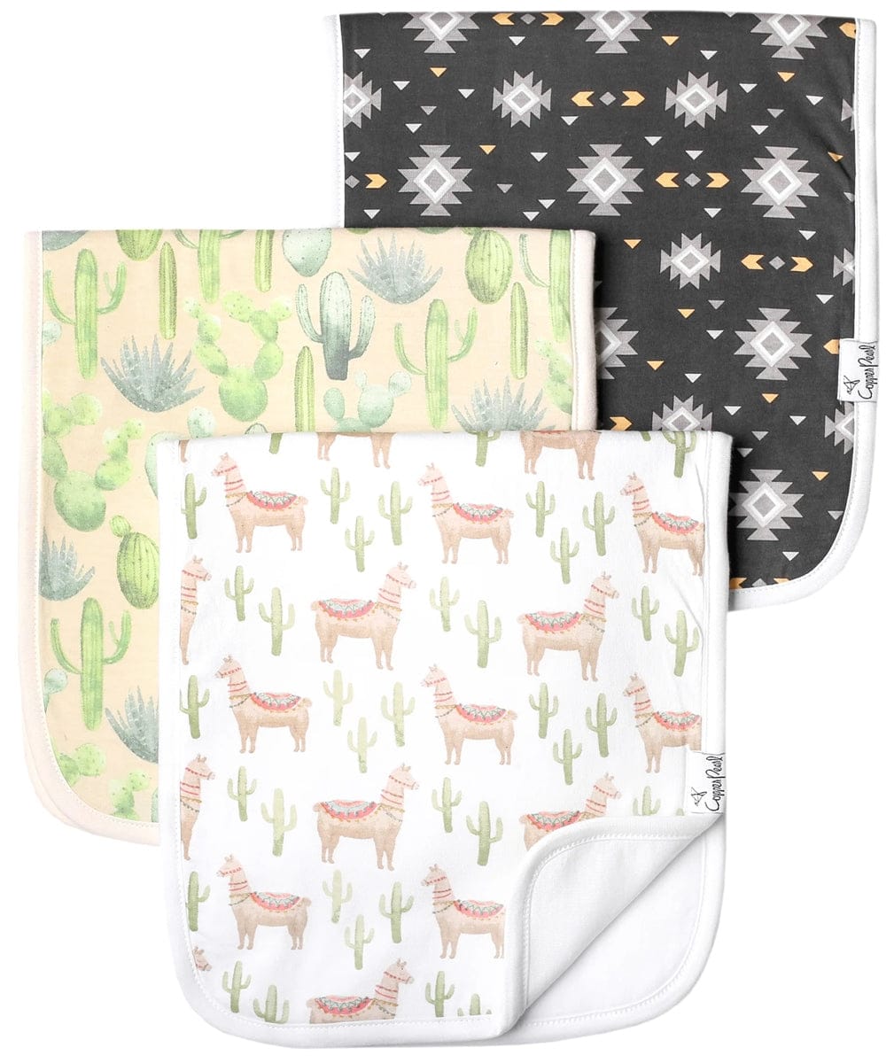 Copper Pearl Premium Burp Cloths, 3 Pack - Cusco - X0028Q67A7