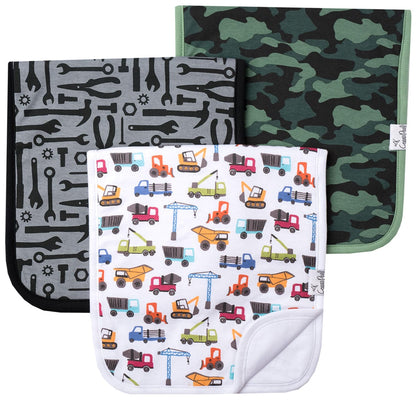 Copper Pearl Premium Burp Cloths, 3 Pack - Diesel - X0022VJ7CX