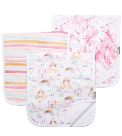 Copper Pearl Premium Burp Cloths, 3 Pack - Enchanted