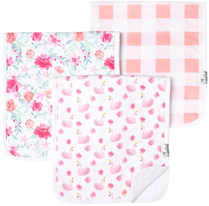 Copper Pearl Premium Burp Cloths, 3 Pack - June - X001Q84FNJ